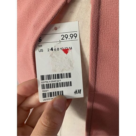 H&M peach color dress size 4 work dress - Picture 3 of 5